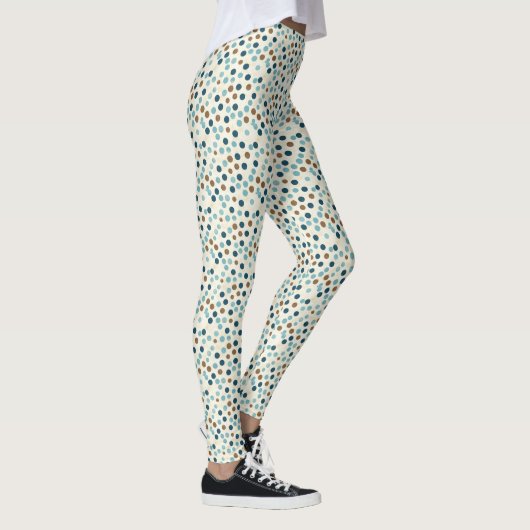 Boho Abstract Polka Dot Pattern Leggings (Rechts)