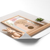 Boho Abstract Regenboog & Bloemenkinderkamer Muurk Poster (Hoek)