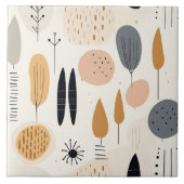 Boho Abstract Retro Populair Collectie Tegeltje (Voorkant)