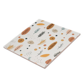 Boho Abstract Retro Trendy Collectie Tegeltje