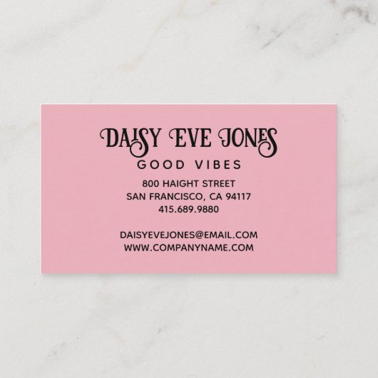 Boho Abstract Retro Visitekaartje (Achterkant)