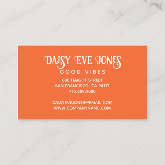 Boho Abstract Retro Visitekaartje (Achterkant)