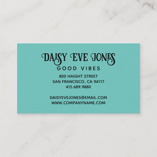 Boho Abstract Retro Visitekaartje (Achterkant)