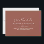 Boho Abstract | Roest Maple Horizontal Save The Date<br><div class="desc">Boho Abstract | Rust Maple Horizontale bruiloft Save the Date Kaart</div>