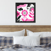 Boho Abstract Roze Bloem Muur Kunst Canvas Afdruk (Insitu (Slaapkamer))