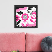Boho Abstract Roze Bloem Muur Kunst Canvas Afdruk (Insitu (Woonkamer))