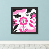 Boho Abstract Roze Bloem Muur Kunst Canvas Afdruk (Insitu (Houten vloer))