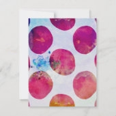 Boho abstract roze waterverf Bruidsdouche RSVP Kaartje (Achterkant)