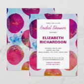 Boho abstract roze waterverf Bruidsdouche RSVP Kaartje (Voorkant / Achterkant)