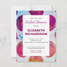 Boho abstract roze waterverf Vrijgezellenfeest RSVP Kaartje