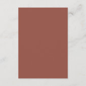 Boho Abstract | Rust Maple Wedding Details Informatiekaartje (Achterkant)