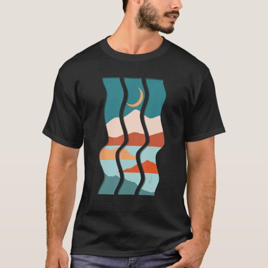 Boho Abstract s Landscape s Subtle Modern Art T-shirt (Voorkant)