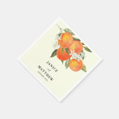 Boho Abstract Schetsmatige Oranje Tuin Bruiloft Servet (Hoek)
