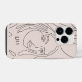 Boho Abstract Simple Line Art, Boho Chic iPhone Hoesje (Achterkant horizontaal)