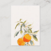 Boho Abstract Sinaasappel Tuin Huwelijksreceptie Informatiekaartje (Achterkant)