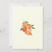 Boho Abstract Sketchy Orange Garden Wedding Kaart (Achterkant)