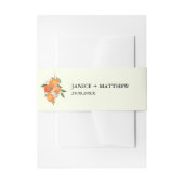 Boho Abstract Sketchy Orange Garden Wedding Uitnodigingen Wikkel (Voorkant Voorbeeld)