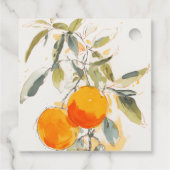 Boho Abstract Sketchy Oranje Tuin Bruiloft Bedankjes Labels (Achterkant)