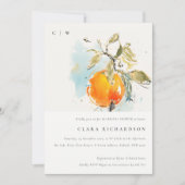 Boho Abstract Sketchy Oranje Tuin Vrijgezellenfees Kaart (Voorkant)