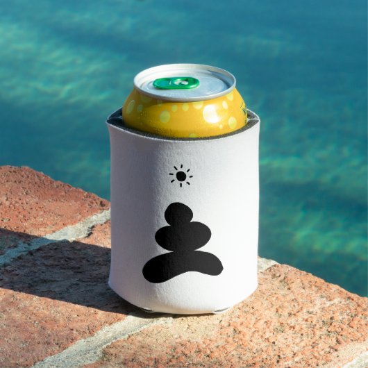 Boho abstract Stone and Sun Blikjeskoeler (Insitu Zwembad)