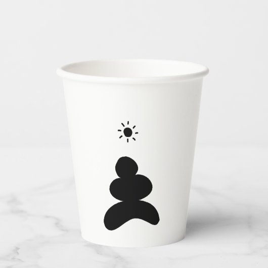 Boho abstract Stone and Sun Papieren Bekers (Voorkant)