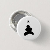 Boho abstract Stone and Sun Ronde Button 3,2 Cm (Voorkant /achterkant)