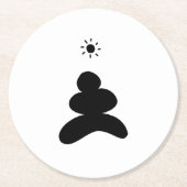 Boho abstract Stone and Sun Ronde Kartonnen Onderzetter (Voorkant)