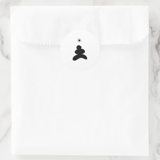 Boho abstract Stone and Sun Ronde Sticker (Tas)