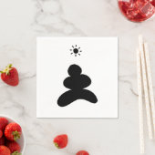 Boho abstract Stone and Sun Servet (Insitu)