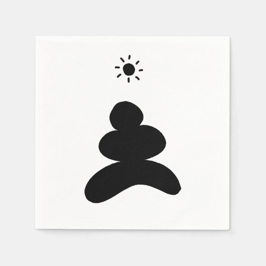 Boho abstract Stone and Sun Servet (Voorkant)