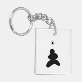 Boho abstract Stone and Sun Sleutelhanger (Voorkant Links)