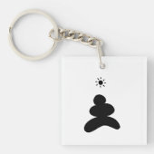 Boho abstract Stone and Sun Sleutelhanger (Voorkant)