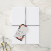 Boho Abstract Terracotta Wedding Bedankt voor je p Cadeaulabel (Met Touw)