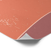 Boho Abstract Verbrand Sinaasappel SunsetPrint Poster (Hoek)