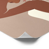 Boho Abstract Vrouwenportret Poster (Hoek)