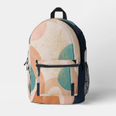 "Boho Abstract Watercolor Backpack Design" Bedrukte Rugzak (Voorkant)