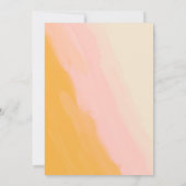 Boho Abstract Waterverf Roze Geel 40e Verjaardag Kaart (Achterkant)