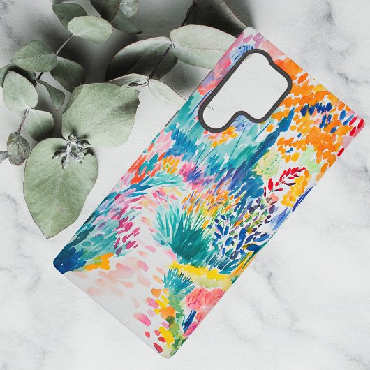 Boho Abstract Wildflower Garden Samsung Galaxy Hoesje