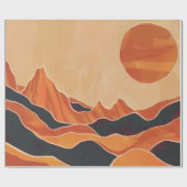 Boho Abstract woestijnlandschap met minimalistisch Cadeaupapier (Vlak)