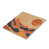 Boho Abstract woestijnlandschap met minimalistisch Tegeltje (Zijkant)