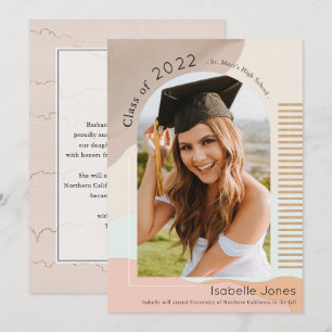 Boho Abstracte aankondiging Afstuderen Shapes Arch