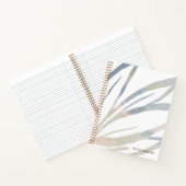 Boho Abstracte bladeren met gepersonaliseerde naam Notitieboek (Binnen)