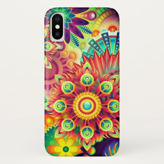 Boho abstracte bloem Case-Mate iPhone case (Achterkant)