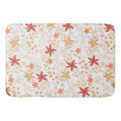 Boho abstracte bloemen oogstgoud roestbeen badmat (Voorkant)