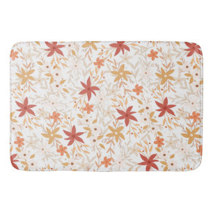 Boho abstracte bloemen oogstgoud roestbeen badmat