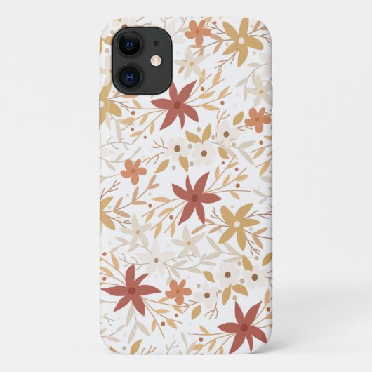 Boho abstracte bloemen oogstgoud roestbeen Case-Mate iPhone case (Achterkant)