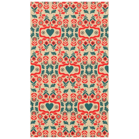 Boho Abstracte Bloemkunst Tafelkleed (Voorkant)
