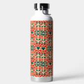 Boho Abstracte Bloemkunst Waterfles (Links)