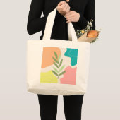 Boho abstracte boodschappentas grote tote bag (Voorkant (product))