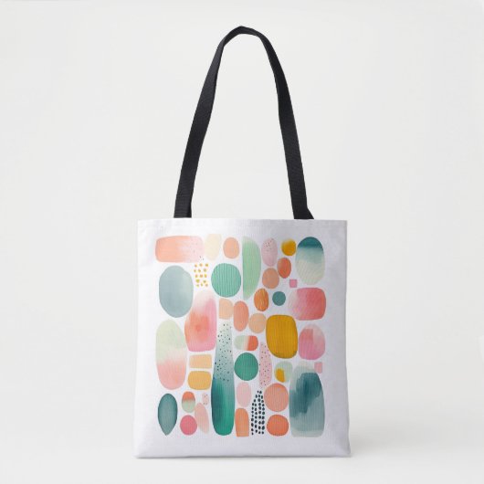 Boho Abstracte Boodschappentas Tote Bag (Voorkant)